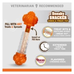 Nylabone® Sneaky Snacker Chew & Treat Dog Toy - Bacon Flavor -Pet Essentials Shop 5337702 alt4