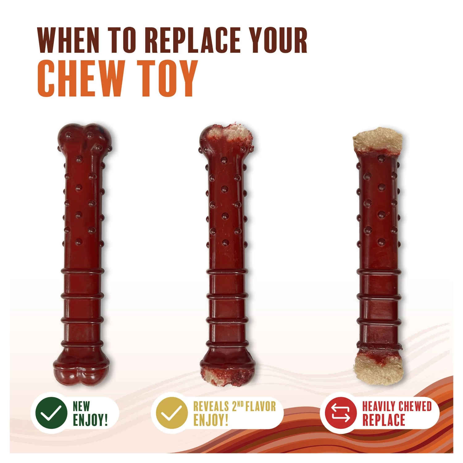 Nylabone® Power Chew Basted Blast Dog Toy - Bacon & Steak Flavor 5 Nylabone® Power Chew Basted Blast Dog Toy - Bacon & Steak Flavor - Image 5
