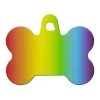 TagWorks® Rainbow Fade Large Bone Personalized Pet ID Tag