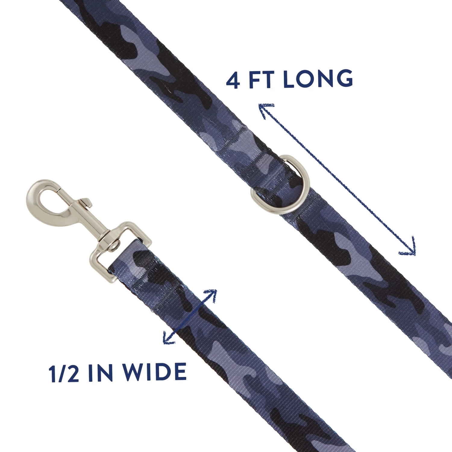 Top Paw® Grey Camo Dog Leash: 4-ft Long, 1-in Wide 2 Top Paw® Grey Camo Dog Leash: 4-ft Long, 1-in Wide - Image 2