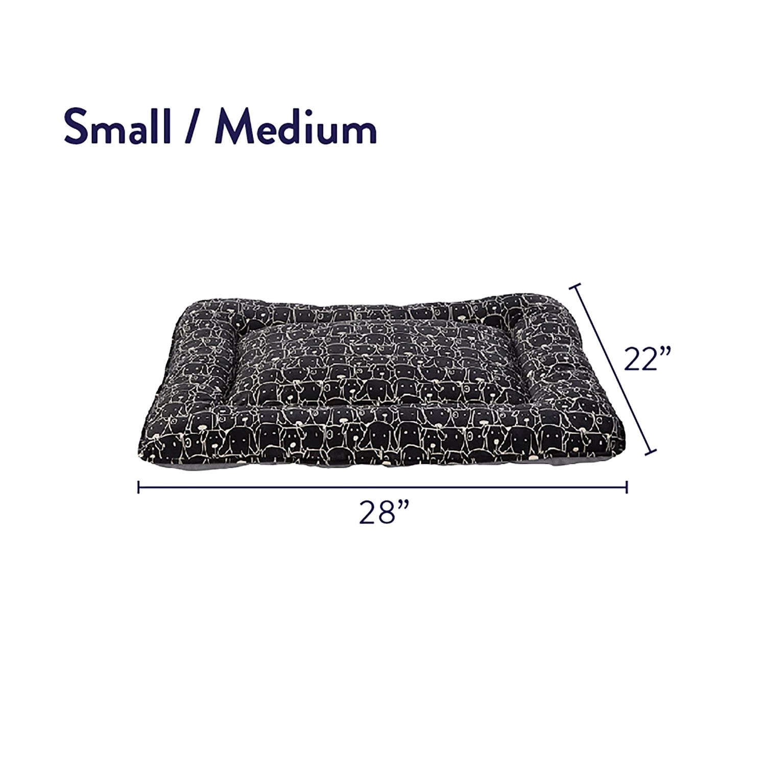 Top Paw® Black & Beige Pillow Dog Bed 2 Top Paw® Black & Beige Pillow Dog Bed - Image 2