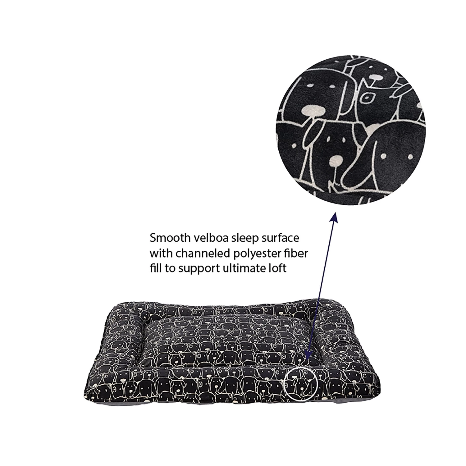 Top Paw® Black & Beige Pillow Dog Bed 3 Top Paw® Black & Beige Pillow Dog Bed - Image 3