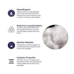 Top Paw® Blue Chambray Cuddler Dog Bed -Pet Essentials Shop 5338565 alt3