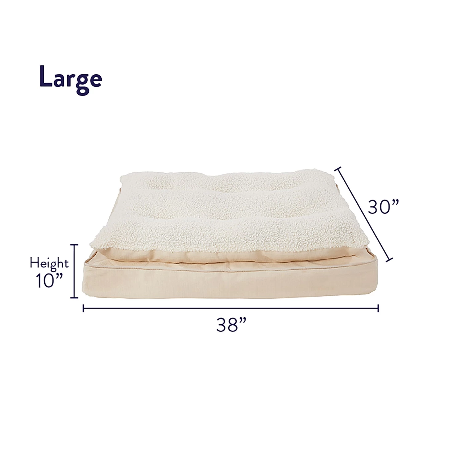 Top Paw® Tan Pillow Top Dog Bed 2 Top Paw® Tan Pillow Top Dog Bed - Image 2