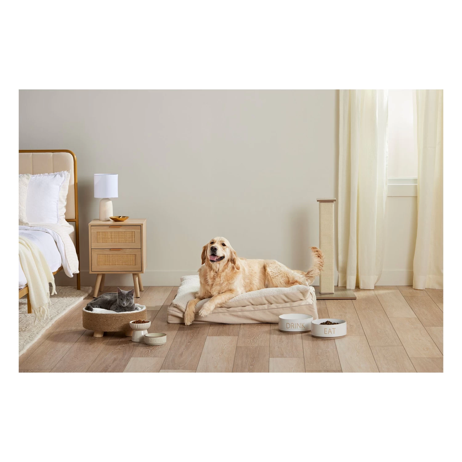 Top Paw® Tan Pillow Top Dog Bed 5 Top Paw® Tan Pillow Top Dog Bed - Image 5