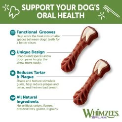 Whimzees Brushzees Large Dog Dental Treats - Vegetable 11 Whimzees Brushzees Large Dog Dental Treats - Vegetable -Pet Essentials Shop 5338866 alt4