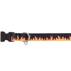 Top Paw® Black Flames Dog Collar