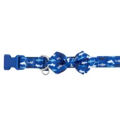 Top Paw® Blue Shark Print Dog Collar