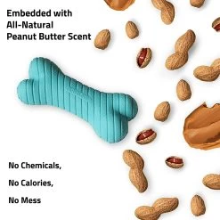 Playology® Dual Layer Bone Dog Toy - Peanut Butter -Pet Essentials Shop 5340084 alt2