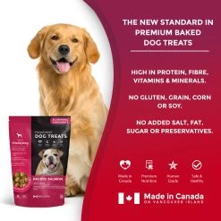 Foley's VitalityDog Crunchy Baked Dog Treats - Pacific Salmon With Honey Carrots -Pet Essentials Shop 5340086 alt2