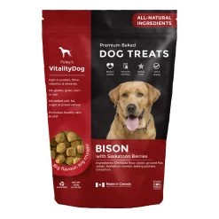Foley's VitalityDog Crunchy Baked Dog Treats - Bison With Saskatoon Berries