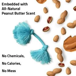Playology® Dri-Tech Rope Dog Toy - Peanut Butter -Pet Essentials Shop 5340195 alt2