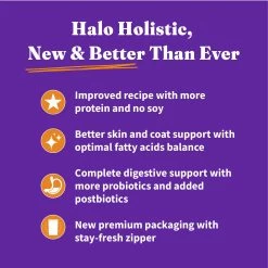 Halo Holistic Dry Dog Puppy Food - Cage-free Chicken & Brown Rice, Digestive Care -Pet Essentials Shop 5340258 alt6