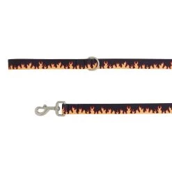 Top Paw® Black Flames Dog Leash: 4-ft Long
