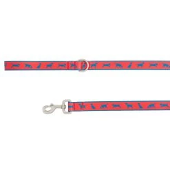Top Paw® Red Running Dog Print Dog Leash: 4-ft Long