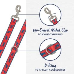 Top Paw® Red Running Dog Print Dog Leash: 4-ft Long -Pet Essentials Shop 5340753 alt2