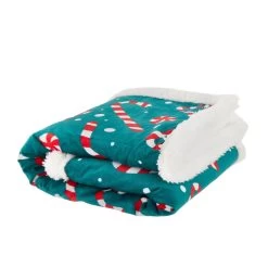 Merry & Bright ™ Green Print Pet Blanket
