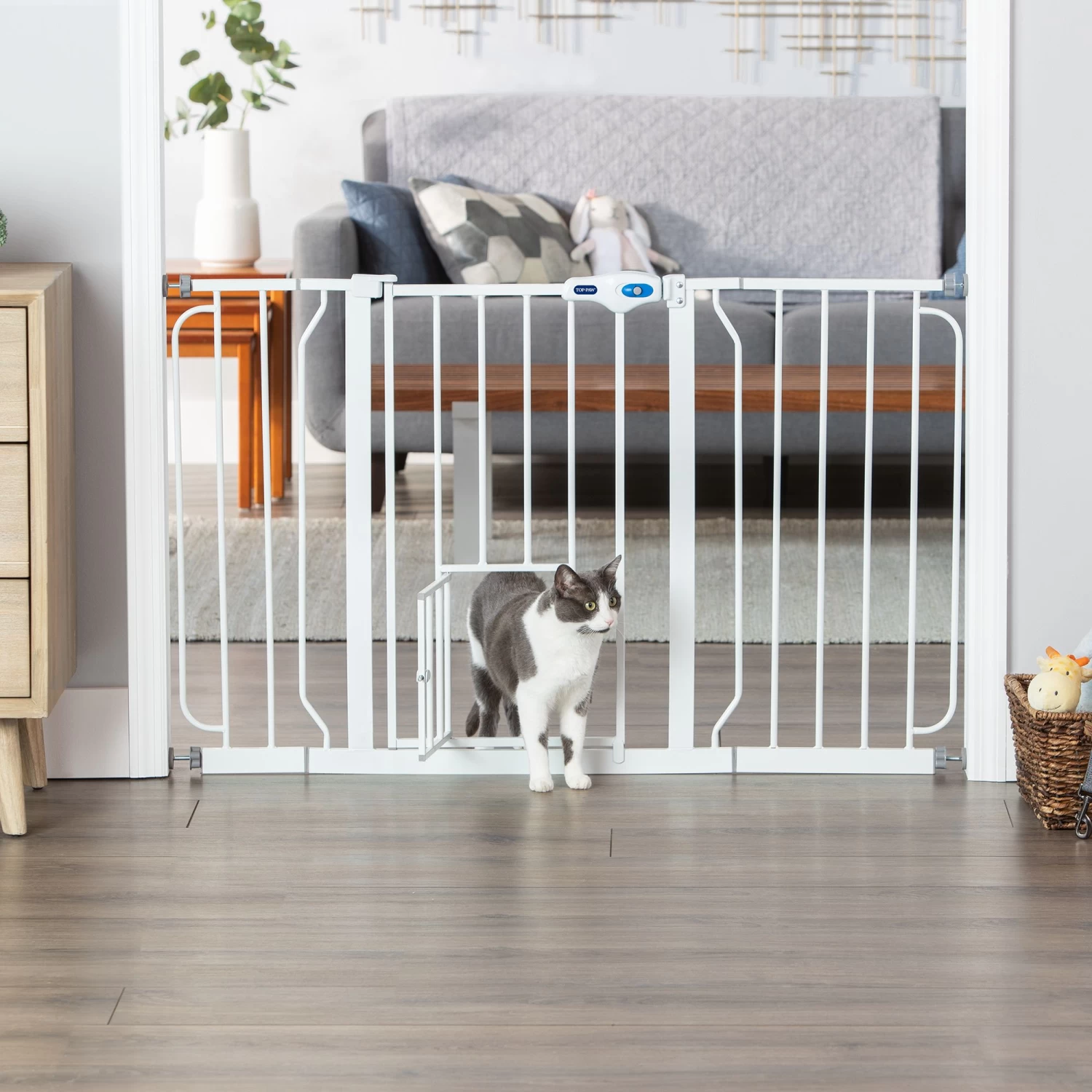 Top Paw® Extra-Wide Walk-Through Pet Gate 3 Top Paw® Extra-Wide Walk-Through Pet Gate - Image 3