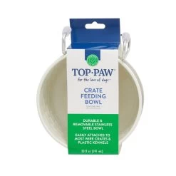 Top Paw® Stainless Steel Crate Crock Bone White Feeding Bowl -Pet Essentials Shop 5343018 alt3