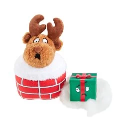 OMG! SURPRISE&trade; Holiday Restless Reindeer With Gift 2 Toys In 1 Dog Toy - Plush, Squeaker