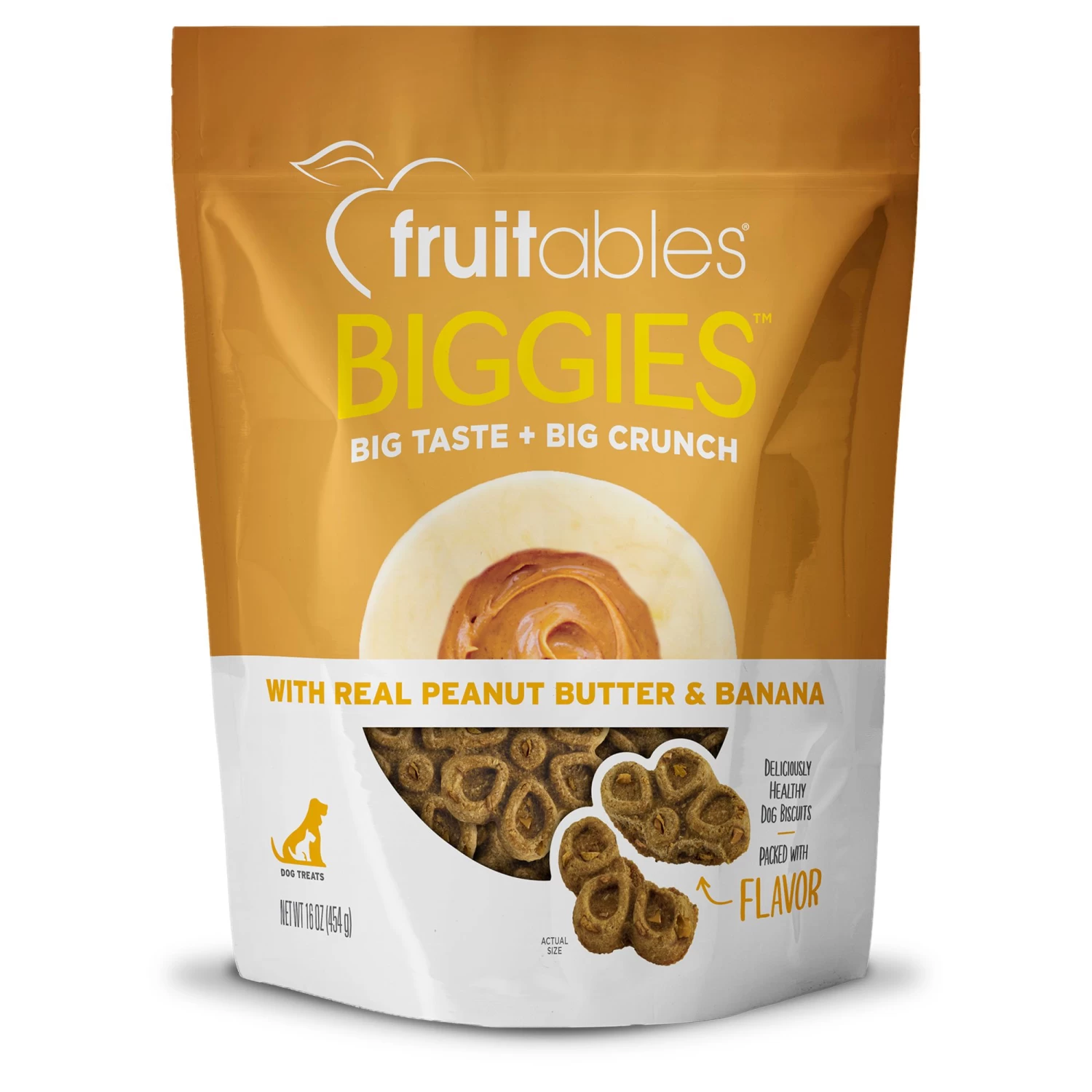 Fruitables Biggies Crunchy Dog Treats - Peanut Butter & Banana 1 Fruitables Biggies Crunchy Dog Treats - Peanut Butter & Banana