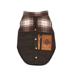 Beaver Canoe Colourblock Vest - Brown Plaid