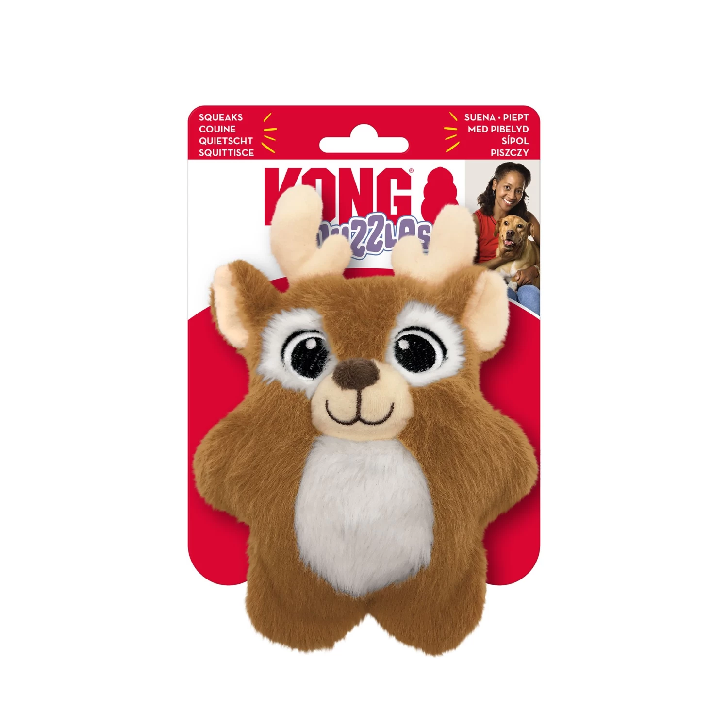 KONG® Holiday Snuzzles Reindeer Dog Toy 2 KONG® Holiday Snuzzles Reindeer Dog Toy - Image 2