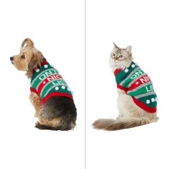 Merry & Bright™ Holiday "On The Nice List" Ugly Dog & Cat Sweater