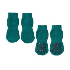 Merry & Bright&trade; Holiday Red Striped & Solid Green Dog Socks -Pet Essentials Shop 5343925 alt2