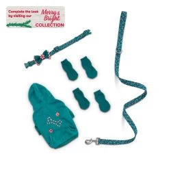 Merry & Bright&trade; Holiday Red Striped & Solid Green Dog Socks -Pet Essentials Shop 5343925 alt4