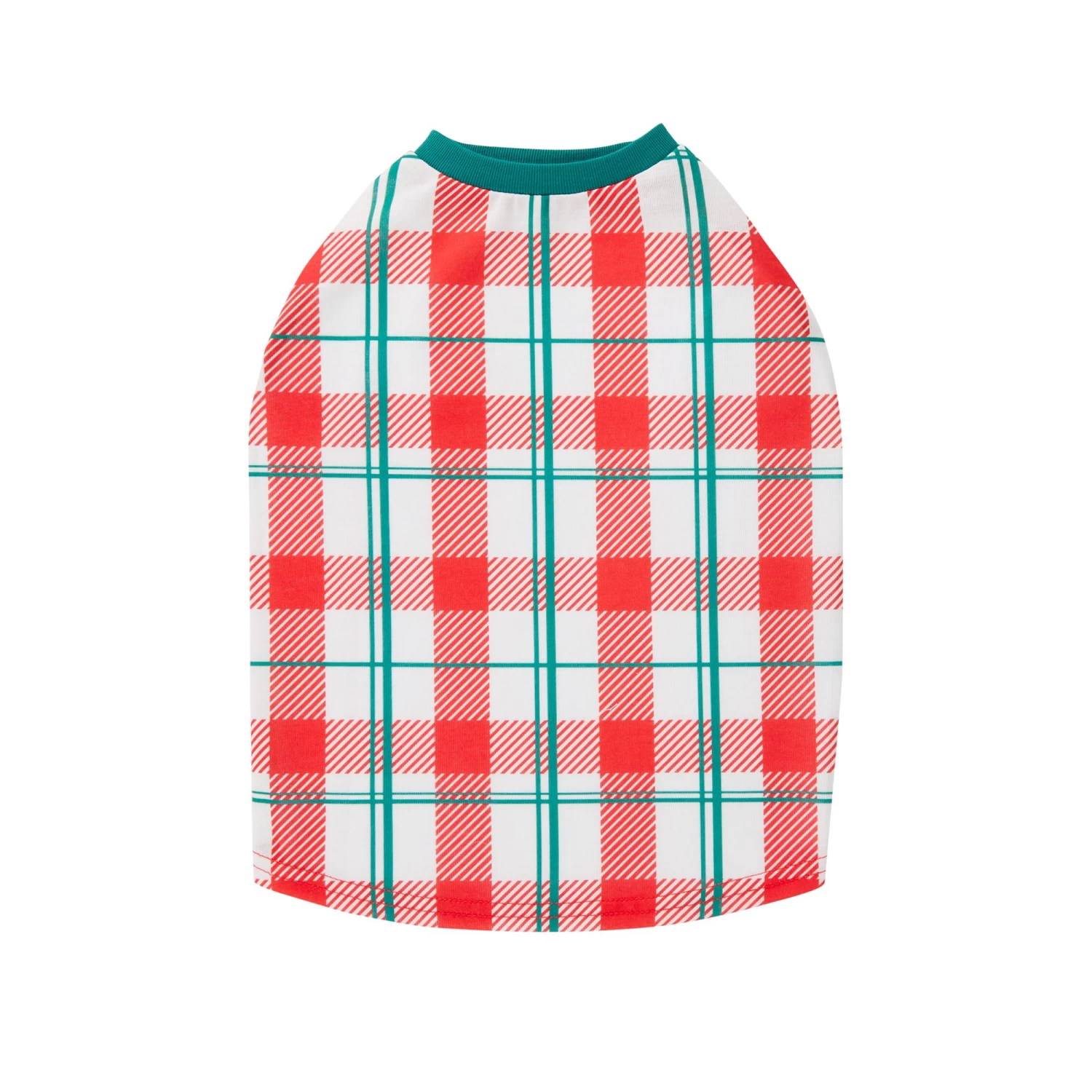 Merry & Bright™ Holiday Plaid Print Dog & Cat Tee-Shirt 2 Merry & Bright™ Holiday Plaid Print Dog & Cat Tee-Shirt - Image 2