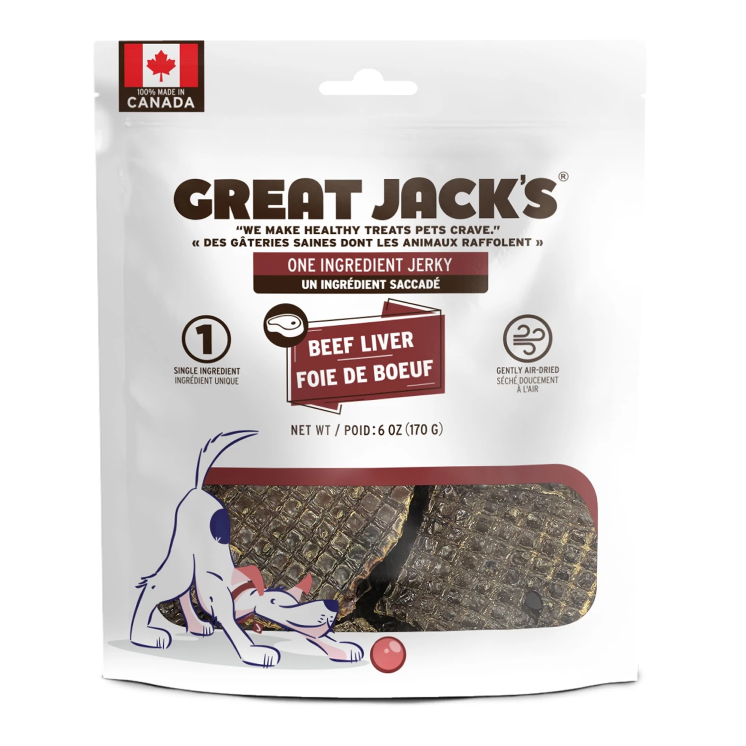 Great Jack's Air-Dried Jerky Treats - Beef Liver 1 Great Jack's Air-Dried Jerky Treats - Beef Liver