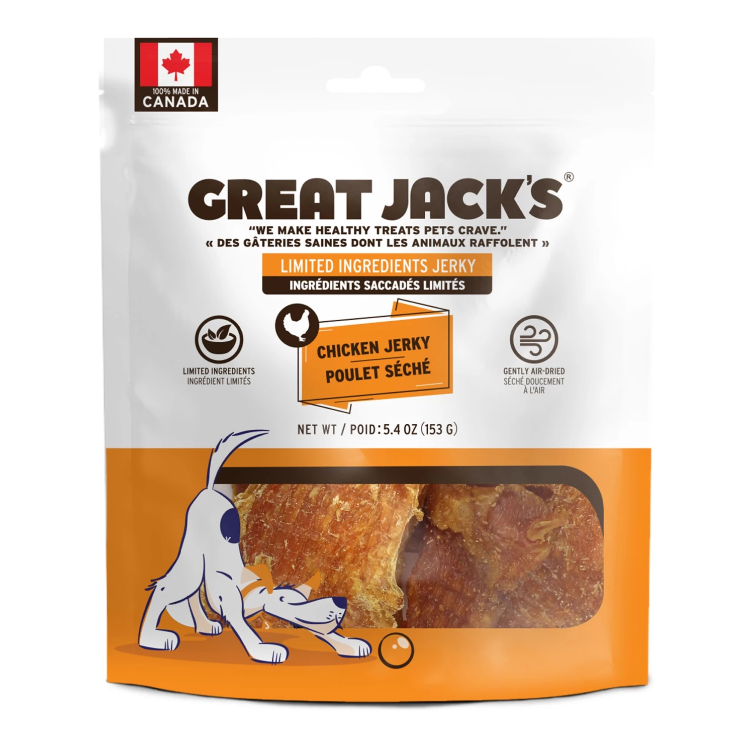 Great Jack's Air-Dried Jerky Treats - Chicken 1 Great Jack's Air-Dried Jerky Treats - Chicken