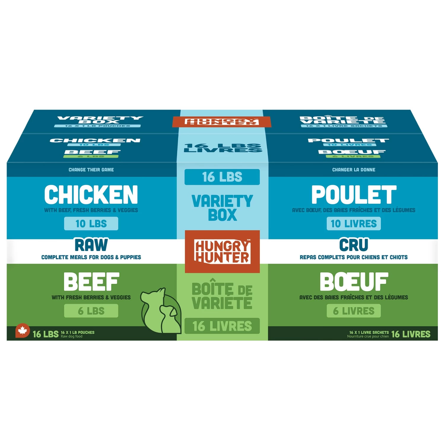 Hungry Hunter Frozen Raw Dog & Cat Food - Chicken And Beef 1 Hungry Hunter Frozen Raw Dog & Cat Food - Chicken And Beef