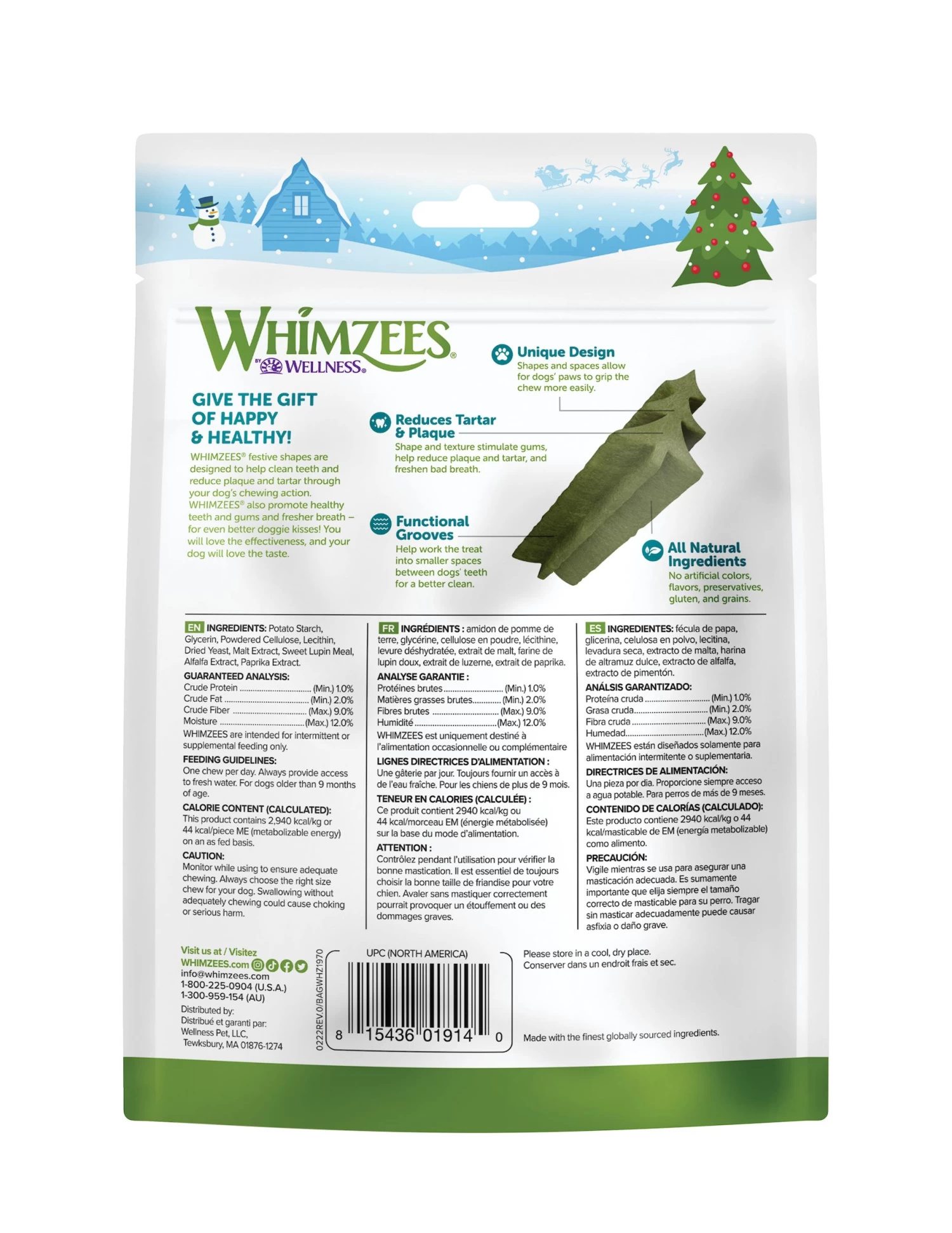 Whimzees Daily Dental Long Lasting Dog Treats - Vegetable 2 Whimzees Daily Dental Long Lasting Dog Treats - Vegetable - Image 2